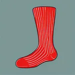 red ribbed socks image